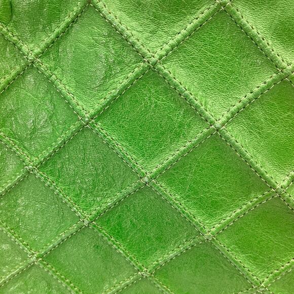 Rare Vintage 70s Womens Handbag Leather Green Medium - Picture 5 of 9